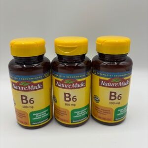 Nature Made Vitamin B6 100 mg Tablets, Metabolic Health 100 Count- Pack of 3